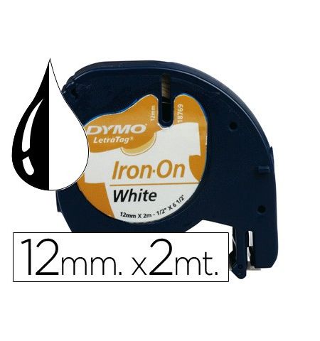 CINTA DYMO 12MM PARA ROPA MAQUINA LETRATAG CINTA DYMO 12MM PARA ROPA MAQUINA LETRATAG