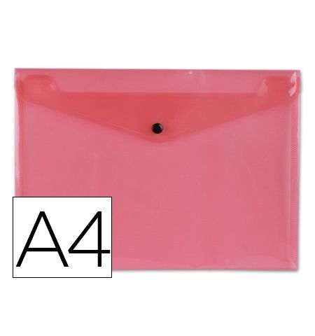 CARPETA LIDERPAPEL DOSSIER BROCHE 34040 POLIPROPILENO DIN A4 ROJA TRANSPARENTE 50 HOJAS