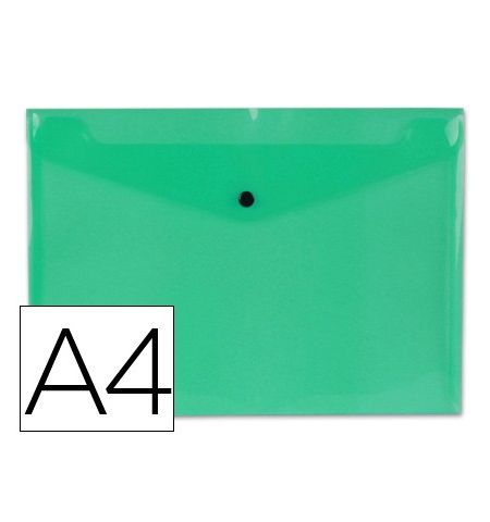 CARPETA LIDERPAPEL DOSSIER BROCHE 34043 POLIPROPILENO DIN A4 VERDE TRANSPARENTE 50 HOJAS