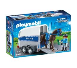 PLAYMOBIL CITY ACTION  - POLICIA CON CABALLO Y REMOLQUE