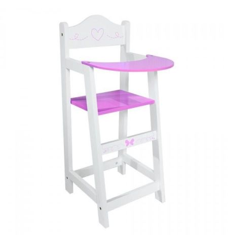 TRONA DE MADERA BLANCO / ROSA (21X53X21CM) TRONA DE MADERA BLANCO / ROSA (21X53X21CM)