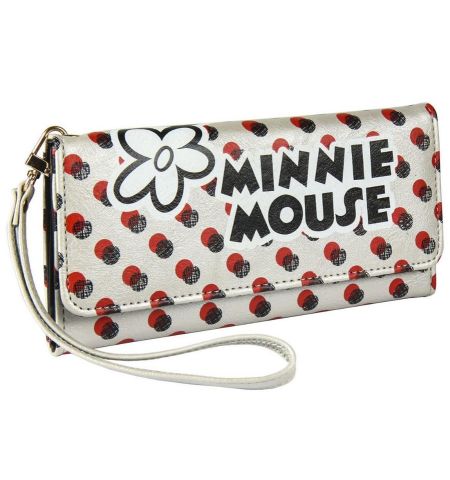 BILLETERO MONEDERO SEÑORA DISNEY MINNIE PLATA TOPOS ROJOS Y NEGROS BILLETERO MONEDERO SEÑORA DISNEY MINNIE PLATA TOPOS ROJOS Y NEGROS