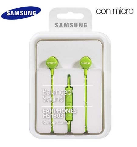 AURICULARES SAMSUNG ORIGINAL (JACK 3,5MM) BLISTER - VERDE CLARO AURICULARES SAMSUNG ORIGINAL (JACK 3,5MM) BLISTER - VERDE CLARO