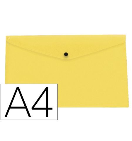 CARPETA LIDERPAPEL DOSSIER BROCHE POLIPROPILENO DIN A4 AMARILLO FLUOR OPACO 50 HOJAS