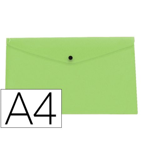 CARPETA LIDERPAPEL DOSSIER BROCHE POLIPROPILENO DIN A4 - VERDE MANZANA OPACO 50 HOJAS