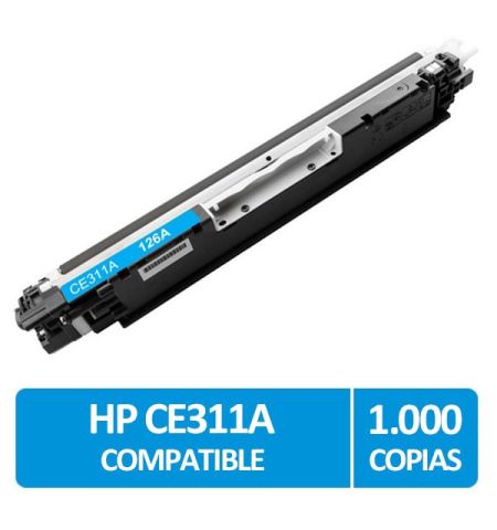 C.LASER NEUTRO COMP. HP CE310A/350A/126A CYAN (1000 COPIAS) C.LASER NEUTRO COMP. HP CE310A/350A/126A CYAN (1000 COPIAS)