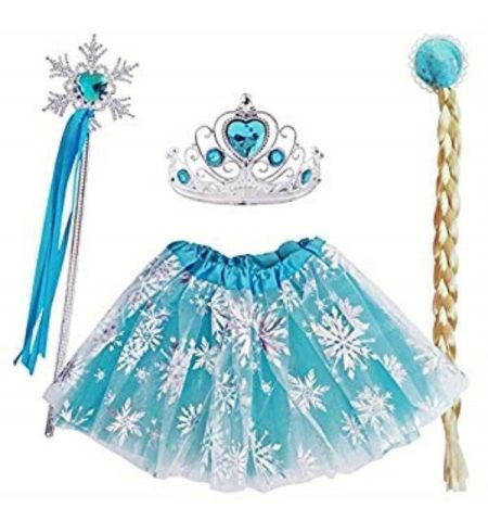 DISFRAZ SET PRINCESA HIELO ELSA 4 ACCESORIOS DISFRAZ SET PRINCESA HIELO ELSA 4 ACCESORIOS