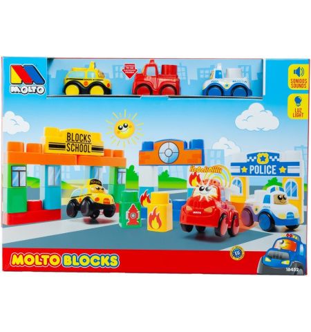 MOLTO BLOCKS SET 30 BLOQUES + 3 COCHES MOLTO BLOCKS SET 30 BLOQUES + 3 COCHES