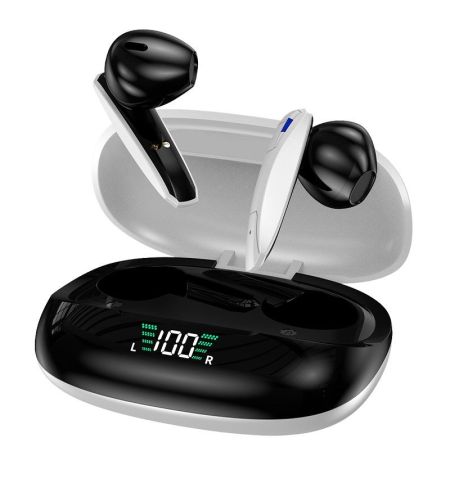 AURICULARES BLUETOOTH DUAL POD COOL EAURBUDS TWS LCD SHADOW BLANCO