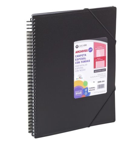 CARPETA DE FUNDAS CON ESPIRAL ARCHIVEX STAR - 60 FUNDAS COLOR NEGRO CARPETA DE FUNDAS CON ESPIRAL ARCHIVEX STAR - 60 FUNDAS COLOR NEGRO