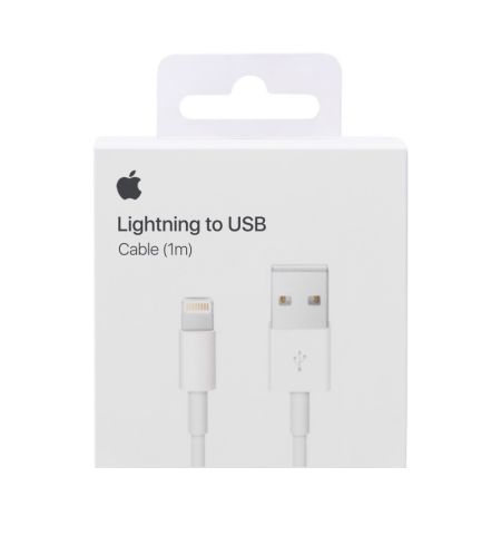 CABLE USB ORIGINAL APPLE iPHONE USB A LIGTHNING MACHO - 2M BLANCO