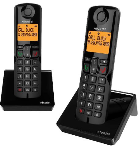 TELEFONO INALAMBRICO DUO ALCATEL S280 MANOS LIBRES - COLOR NEGRO