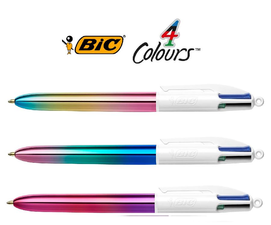 Boligrafo Bic cuatro colores Shine al mejor precio