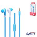 AURICULARES AVANT CONNECT IN-EAR CON MICROFONO(CABLE 1,2M / JACK 3,5MM) COLOR AZUL