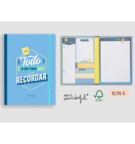 LIBRETA TAPA DURA CON BLOCS DE NOTAS MR. WONDERFUL LIBRETA TAPA DURA CON BLOCS DE NOTAS MR. WONDERFUL