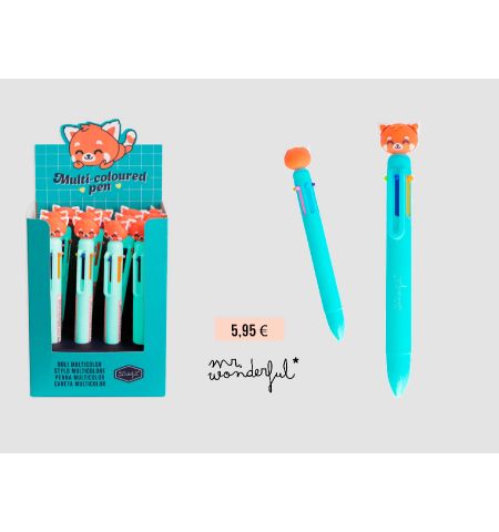 BOLIGRAFO PANDA MULTICOLOR MR. WONDERFUL (6 COLORES) BOLIGRAFO PANDA MULTICOLOR MR. WONDERFUL (6 COLORES)