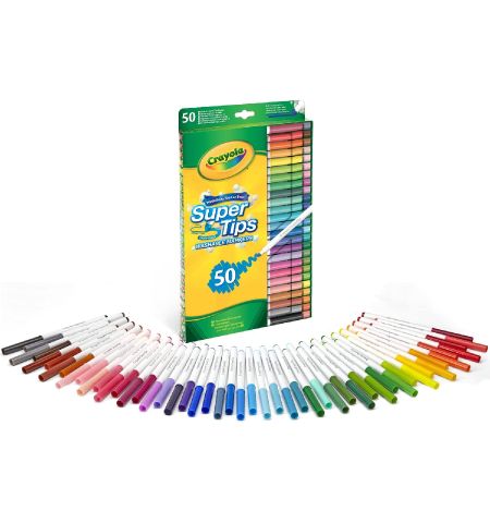 ROTULADORES CRAYOLA SUPER TIPS PACK 50 COLORES ROTULADORES CRAYOLA SUPER TIPS PACK 50 COLORES
