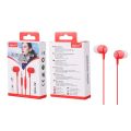 AURICULARES AVANT CONNECT IN-EAR CON MICROFONO AV1105 (CABLE 1,2M / JACK 3,5MM) COLOR ROJO